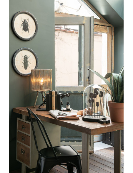 Lampe à poser sur trépied Ventura en Métal Marron Argenté - 2