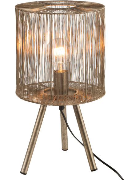 Lampe à poser sur trépied Ventura en Métal Marron Argenté - 3