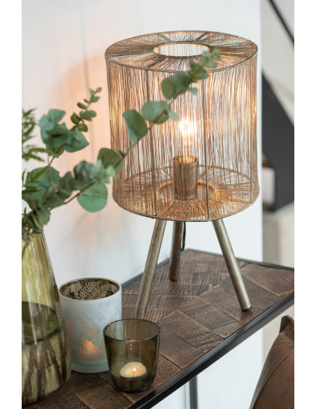 Lampe à poser sur trépied Ventura en Métal Marron Argenté - 5