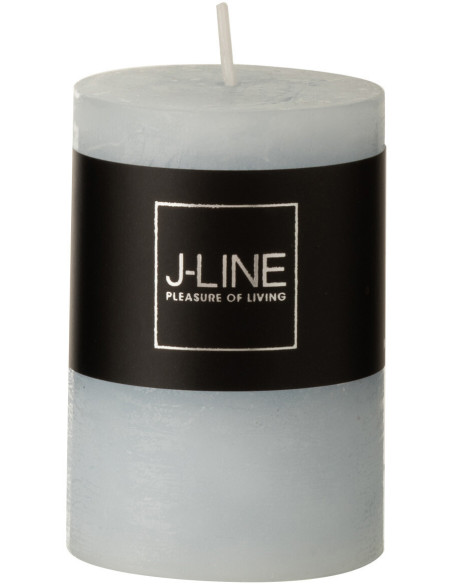 Bougie Cylindrique Bleu clair J-Line en Cire 18 heures Hauteur 7 cm - 1