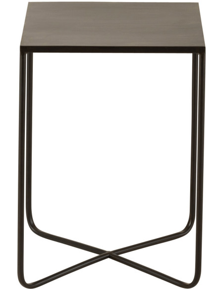 Table d'appoint Carrée Sheer en Métal Noir - 2