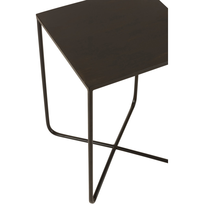 Table d'appoint Carrée Sheer en Métal Noir - 4