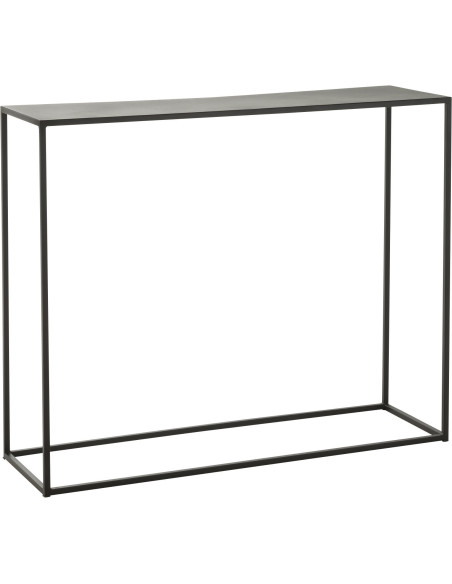 Console Rectangulaire Linéa en Métal Noir - 1
