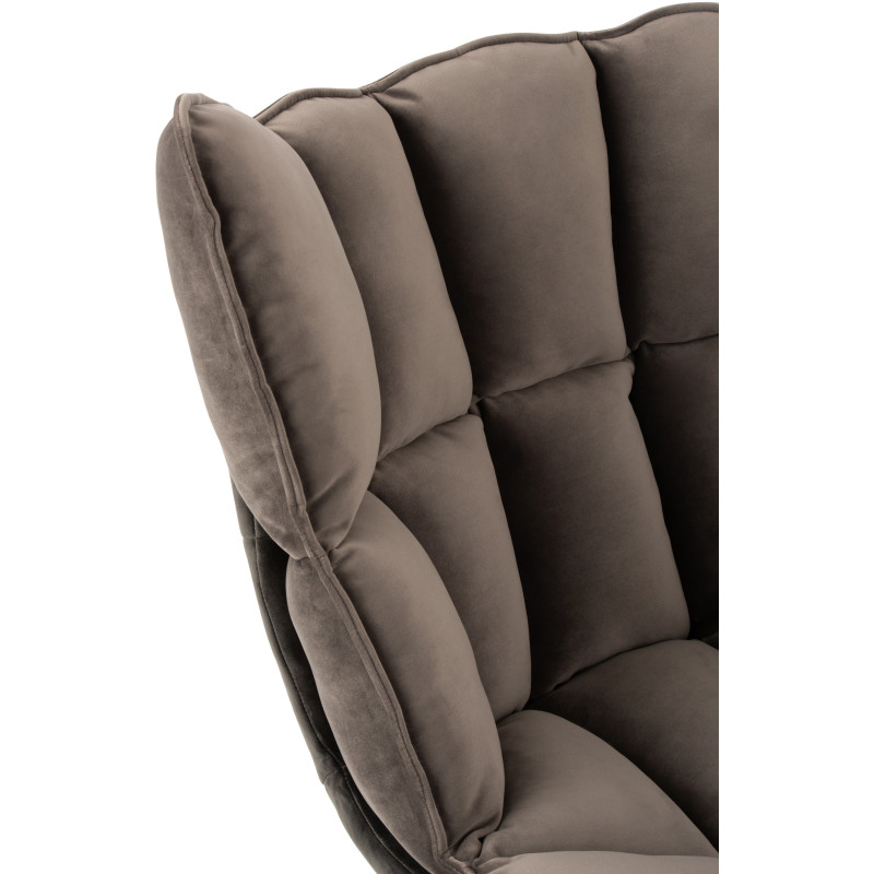 Fauteuil Pivotant Caspian en Métal Noir Polyester Gris foncé - 8