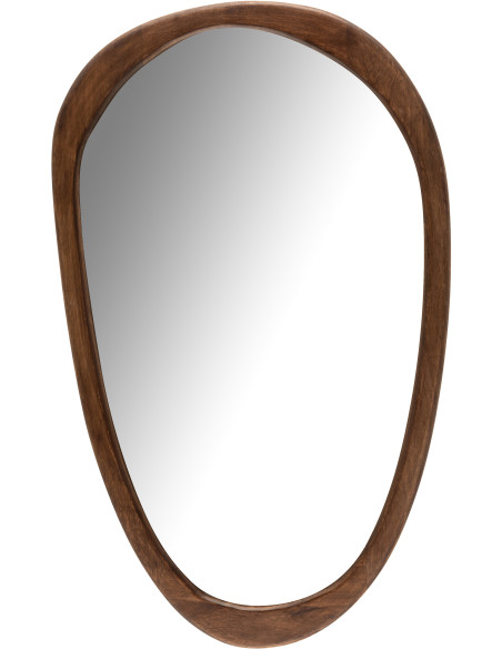 Miroir Mural Irrégulier XL Savana Bois de manguier Marron foncé - 1