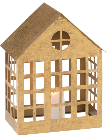 Photophore Maison Delta Diamètre en Métal Doré - 2