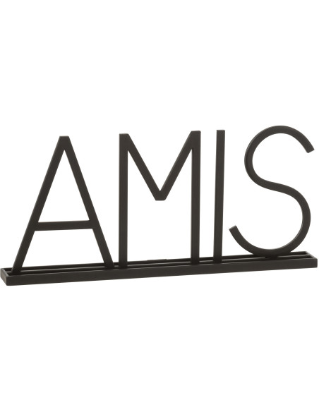 Objet déco Mot à poser Amis en métal noir 48 cm - 1