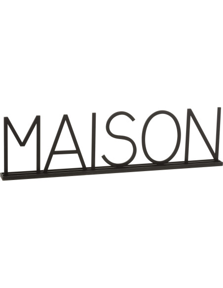 Objet déco Mot à poser Maison en métal noir 81 cm - 1