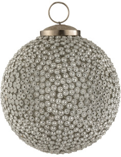Boule de Noël en Verre Sequin Argenté - 1