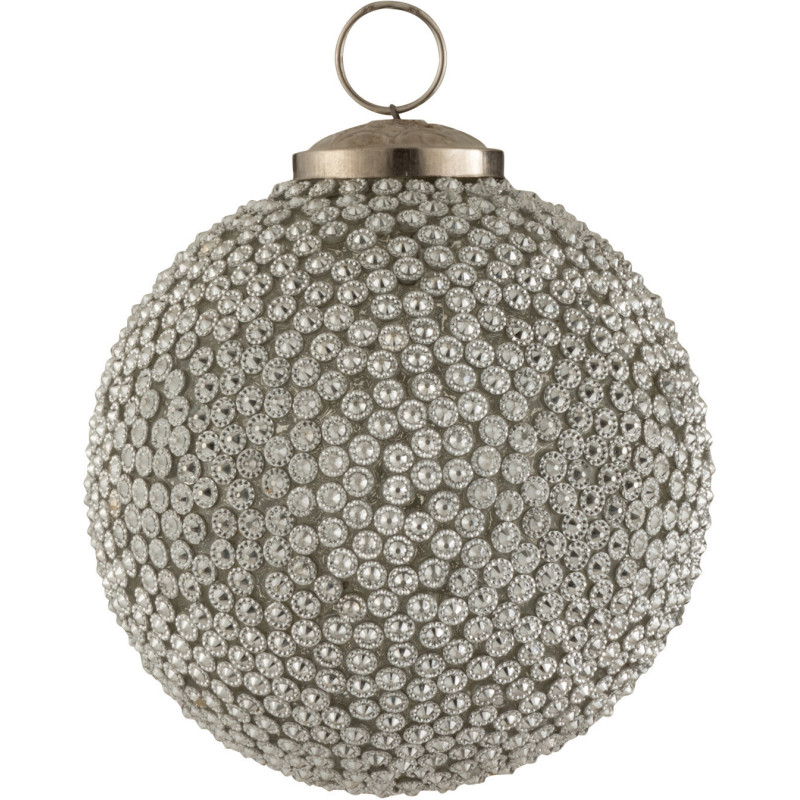 Boule de Noël en Verre Sequin Argenté - 1