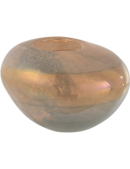 Photophore Rond Léo Diamètre 13 cm en Verre Gris - 3