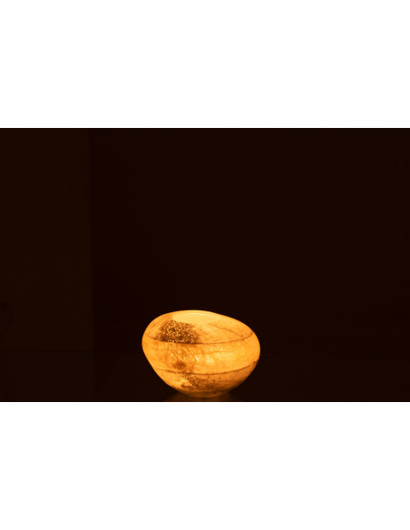 Photophore Rond Léo Diamètre 13 cm en Verre Gris - 4