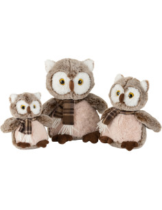 Décoration de Noël Hibou avec écharpe 30 cm en Polyester Marron - 2