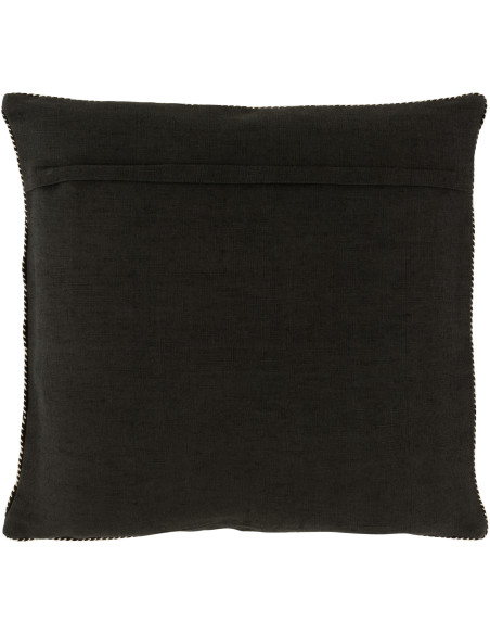 Coussin Carré Glamis 45x45 en Coton Noir Miroir Motif ronds - 2