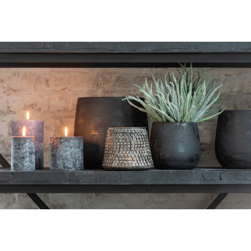 Cache-pot en Céramique Noir Owen Diamètre 16 cm Effet rugueux - 3