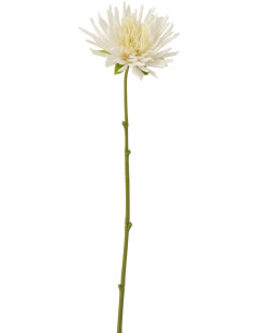 Fleur artificielle sur tige Chrysantheme Hauteur 40 cm en Plastique Blanc Vert - 1