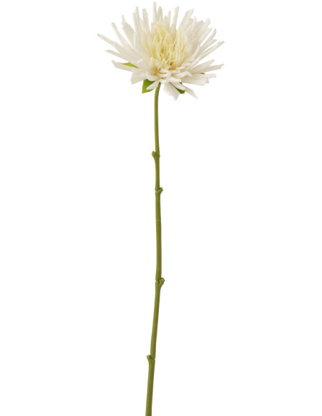 Fleur artificielle sur tige Chrysantheme Hauteur 40 cm en Plastique Blanc Vert - 1