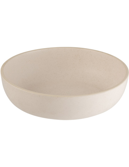 Assiette Ronde Creuse Marie en Porcelaine Crème - 1