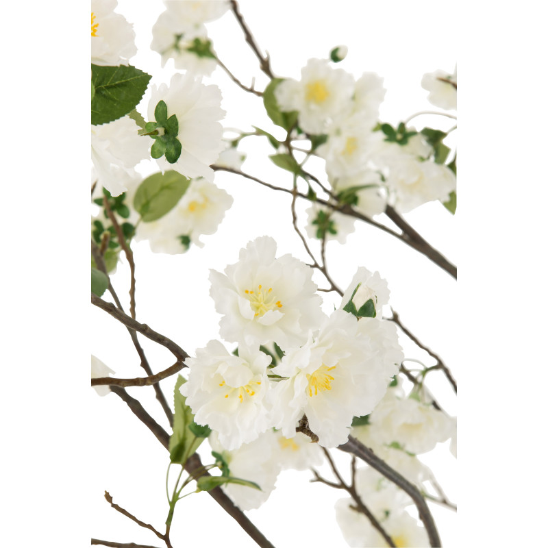 Arbre artificiel réaliste XL Cerisier Sakura Fleurs blanches Hauteur 190 cm en Plastique - 2