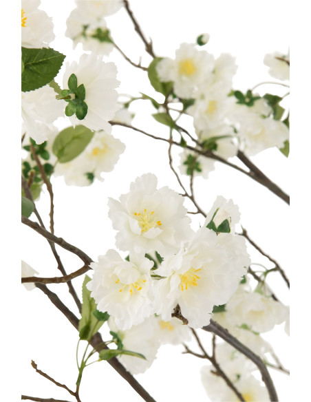 Arbre artificiel réaliste XL Cerisier Sakura Fleurs blanches Hauteur 190 cm en Plastique - 2