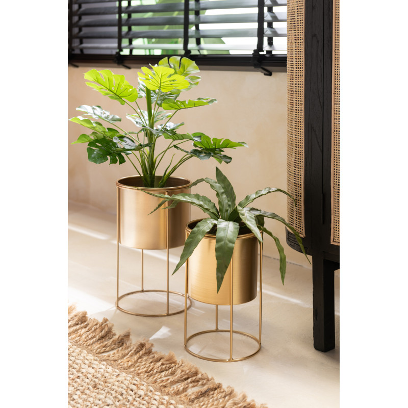 Plante artificielle Philodendron Hauteur 55 cm en Plastique Vert Avec pot - 2