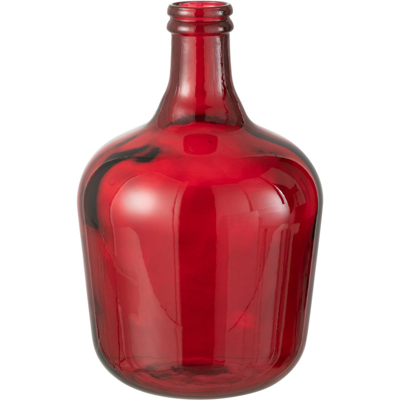 Vase Dame Jeanne Géri Hauteur 40 cm en Verre Rouge - 1