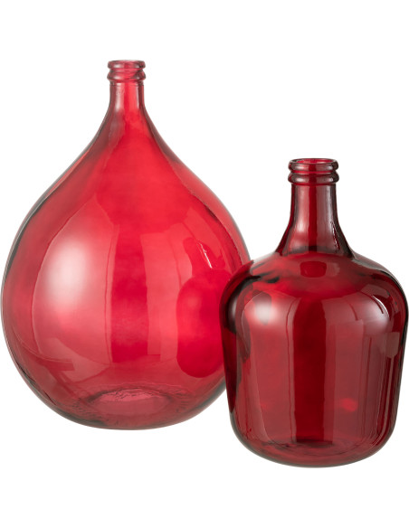 Vase Dame Jeanne XL Géri Hauteur 55 cm en Verre Rouge - 2