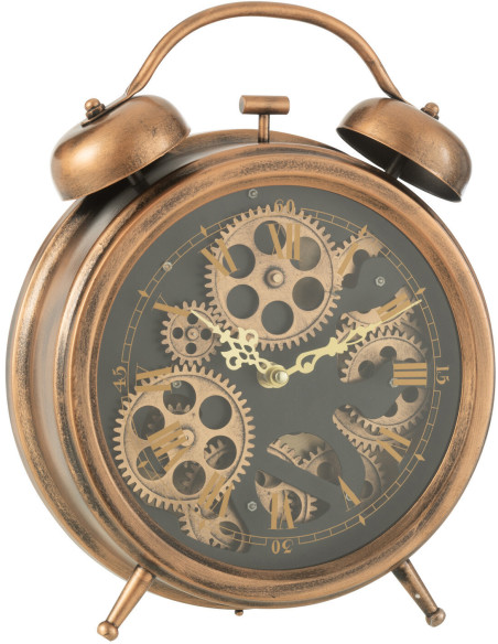 Horloge de table Réveil 30 cm Wake en Étain Cuivré - 1