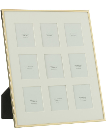 Cadre photo Pêle-mêle Magnira en Métal Doré pour photo 6x8 - 1