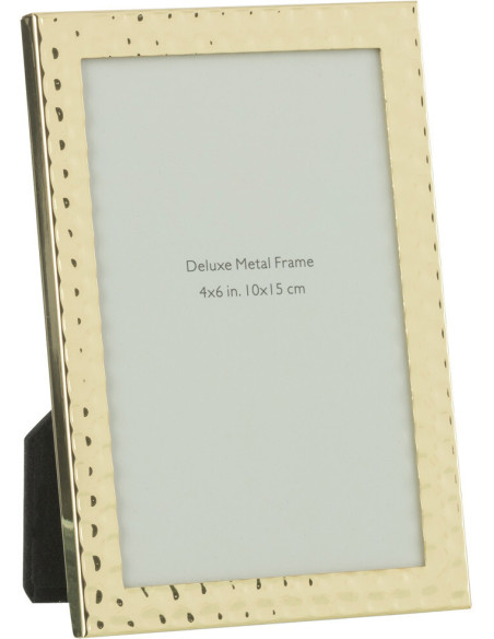 Cadre photo Forgéa en Métal Doré Motif martelé pour photo 10x15 - 1