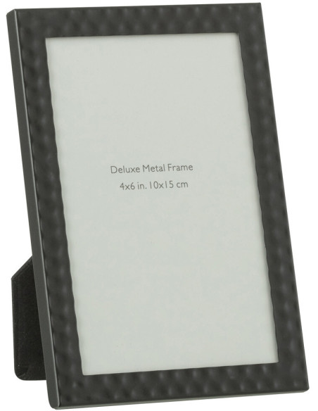 Cadre photo Forgéa en Métal Noir Motif martelé pour photo 10x15 - 1