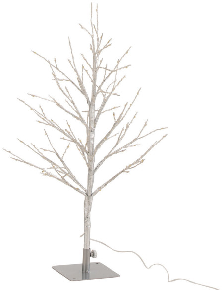 Arbre artificiel lumineux Led Sans feuille 60 cm en Métal Blanc - 1