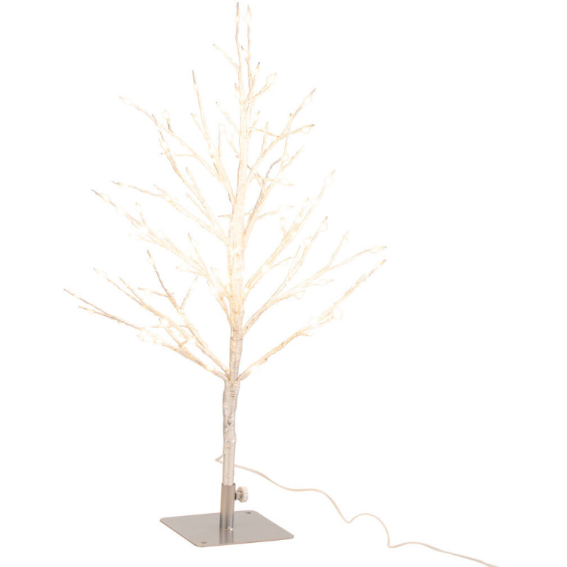 Arbre artificiel lumineux Led Sans feuille 60 cm en Métal Blanc - 2