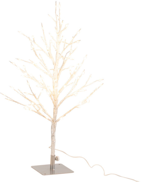 Arbre artificiel lumineux Led Sans feuille 60 cm en Métal Blanc - 2