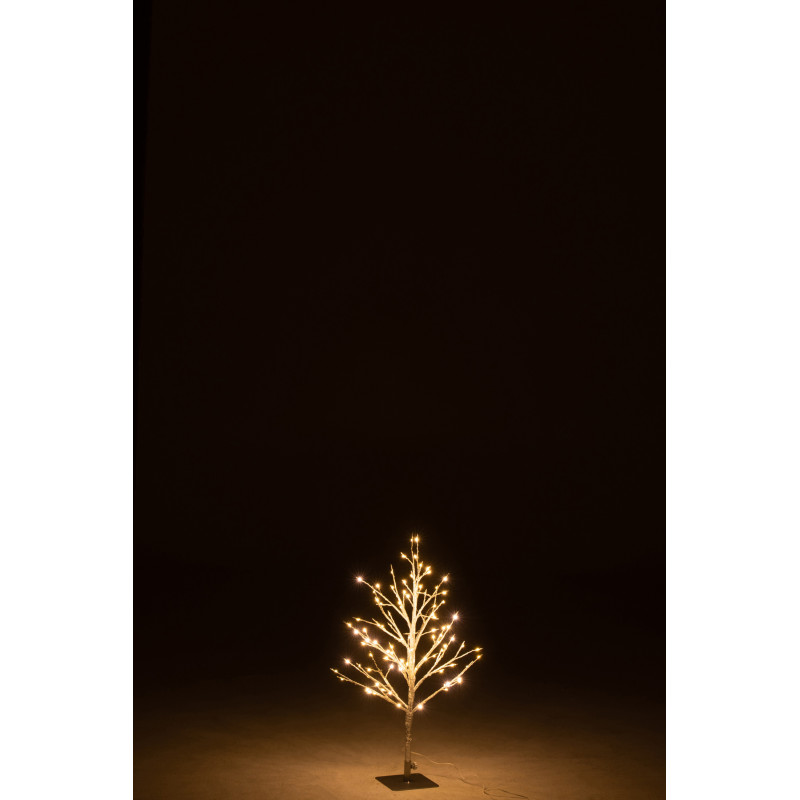 Arbre artificiel lumineux Led Sans feuille 60 cm en Métal Blanc - 3