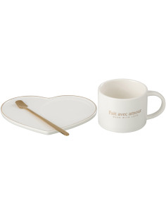 Tasse Stina en Porcelaine Blanc Doré - 2