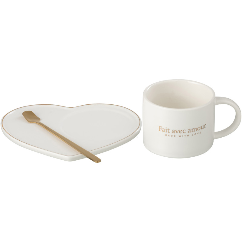 Tasse Stina en Porcelaine Blanc Doré - 2