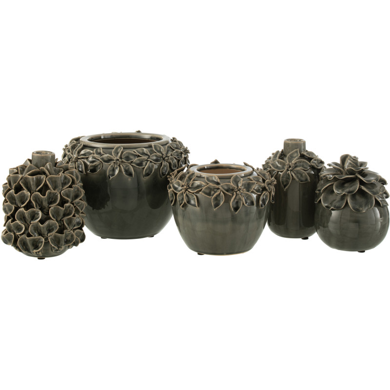 Cache-pot en Céramique Gris Floralis Diamètre 22 cm - 3