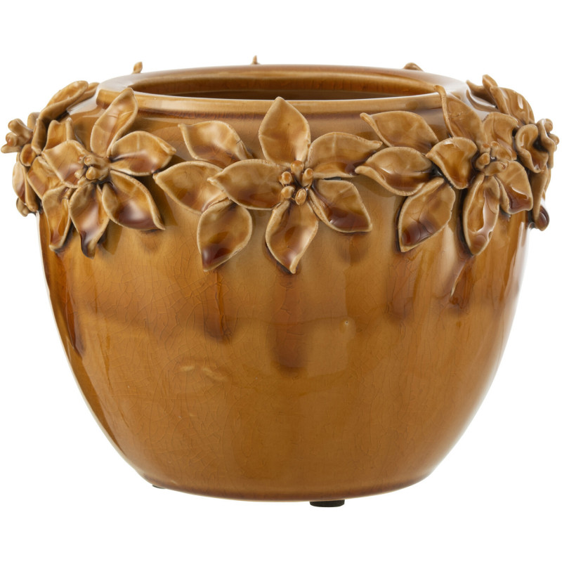 Cache-pot en Céramique Ocre Floralis Diamètre 22 cm - 1