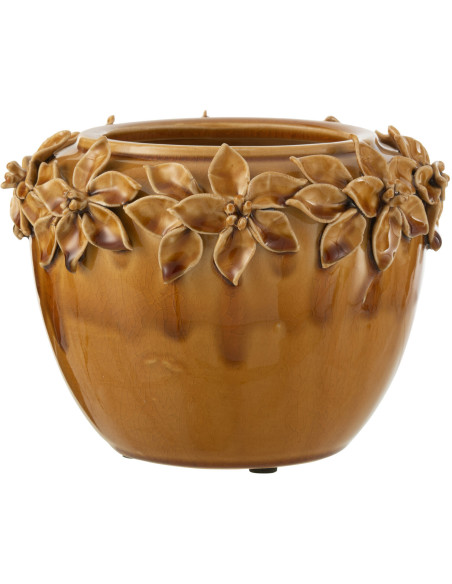Cache-pot en Céramique Ocre Floralis Diamètre 22 cm - 1