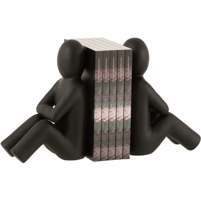 Serre-livres Bonhomme P'tit Maurice en Résine Noir - 3