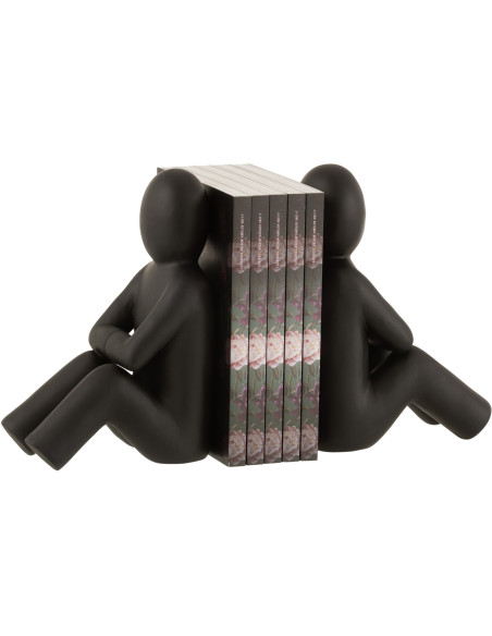 Serre-livres Bonhomme P'tit Maurice en Résine Noir - 3