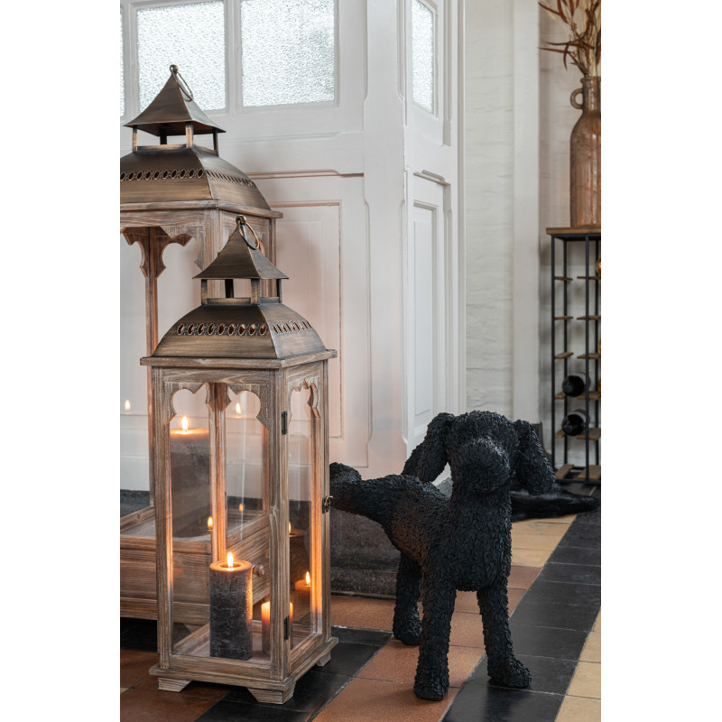 Statue déco Chien Max en Résine Noir (Lot de 2) - 2