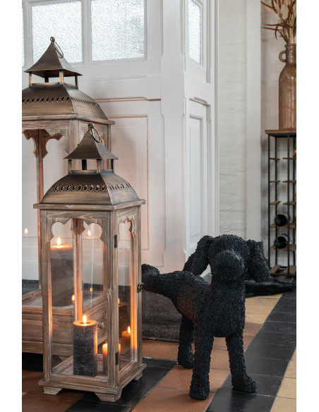 Statue déco Chien Max en Résine Noir (Lot de 2) - 2