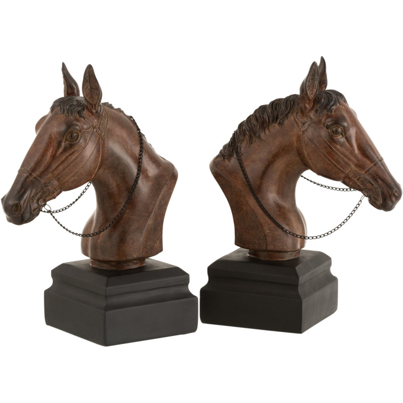 Statue déco Cheval Sooty en Résine Marron - 1