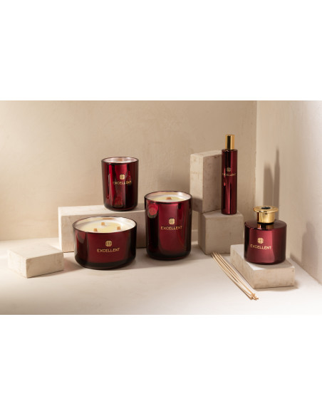 Diffuseur de parfum Senteur Florale Rose Champagne Excellent 150 ml en Verre Rouge - 3