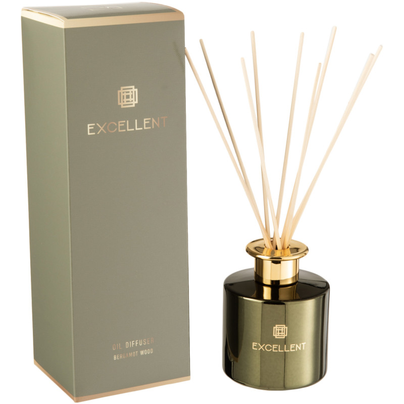 Diffuseur de parfum Senteur Acidulée Bargamote Excellent 150 ml en Verre Vert - 1