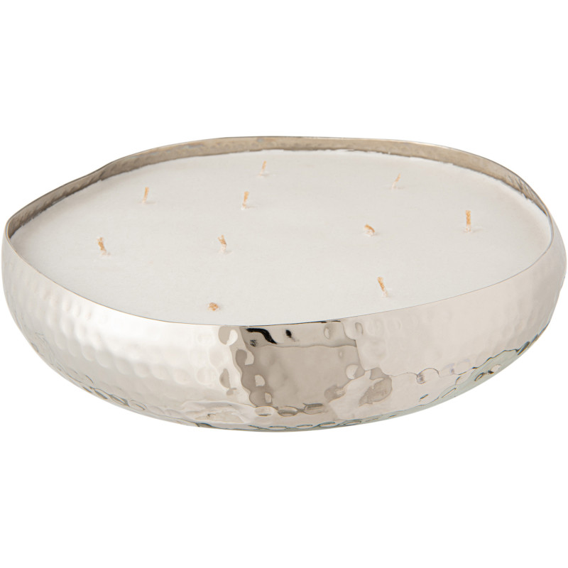 Bougie parfumée XL Acidulée 44 heures Livia Parfum Sugar Citrus avec photophore en Métal Argenté - 3