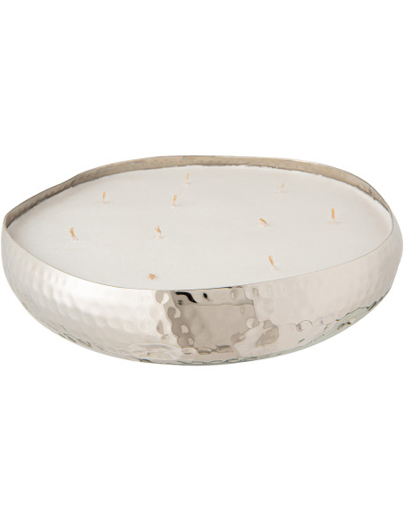 Bougie parfumée XL Acidulée 44 heures Livia Parfum Sugar Citrus avec photophore en Métal Argenté - 3