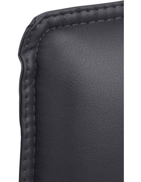 Fauteuil de table moderne avec accoudoirs en Polyuréthane Noir Métal Argenté Seamus - 4